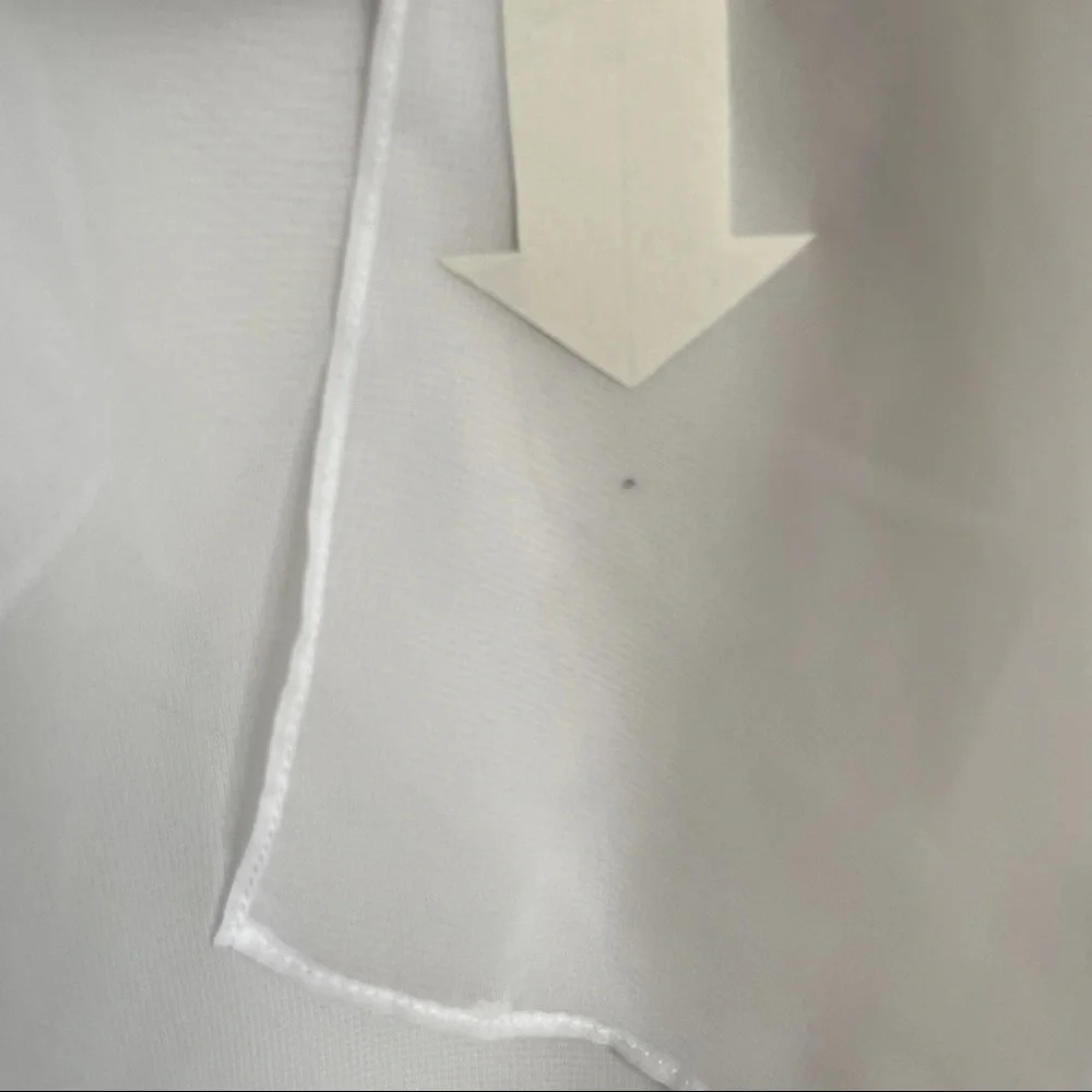VINTAGE • Frederick’s of Hollywood 2010s white Sheer Lace Robe Cottagecore L - Picture 7 of 7